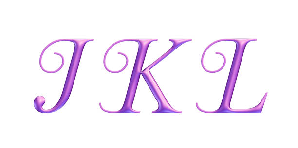 istock 3d alphabet, Pink letters J K L, 3d illustration 1322659433