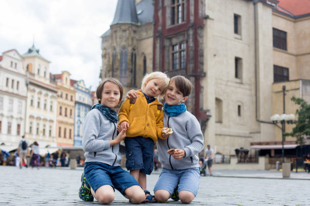 istock Cute child, boy, visiting Prague after the quarantine Covid 19 1322660785