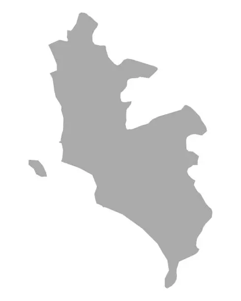 Vector illustration of Map of Lima Metropolitana