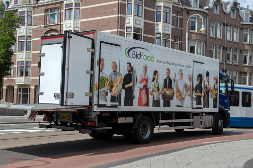 Bidfood Truck At Amsterdam The Netherlands 2-7-2020