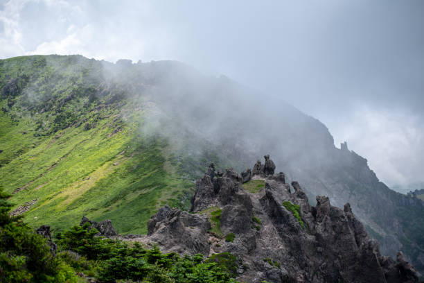 istock Climbing Mt. Halla is like walking on clouds. 1322665560
