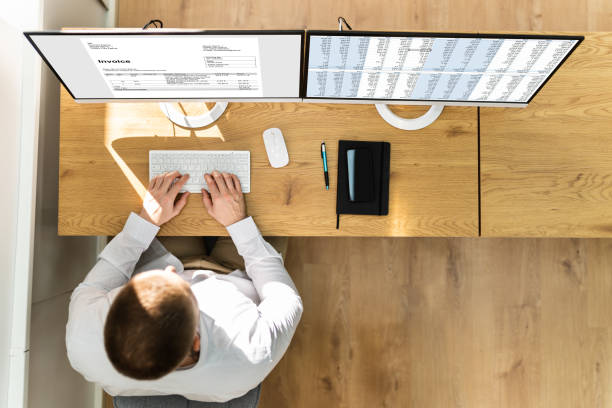 istock Spreadsheet Analyst Employee Worker. Medical Report 1322669325