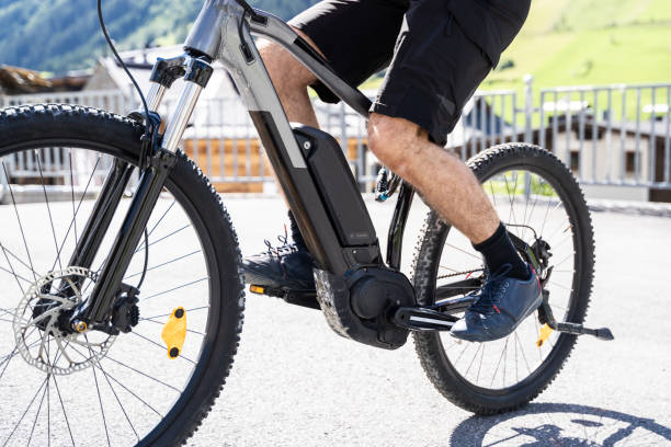 istock Man Riding E Bike Bicycle In City 1322669817