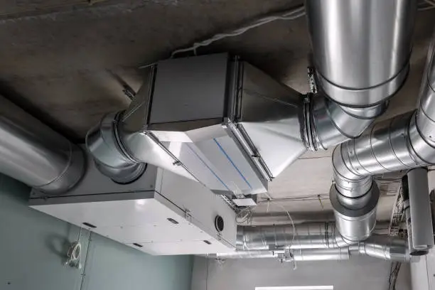 Photo of ducted heat recovery ventilation system with recuperation
