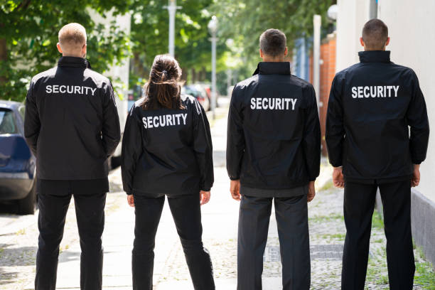 servizio eventi gruppo guardia di sicurezza - bodyguard foto e immagini stock