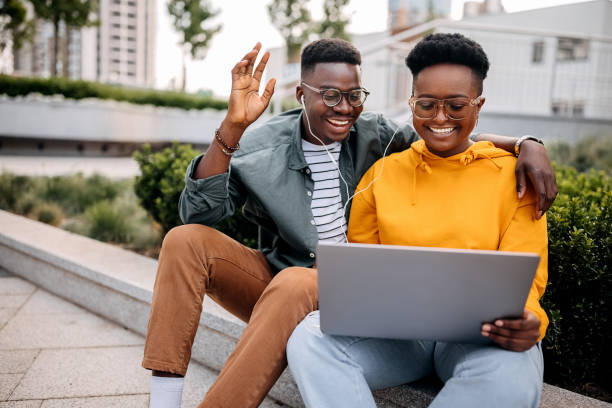 istock Love birds having video call together 1322684620
