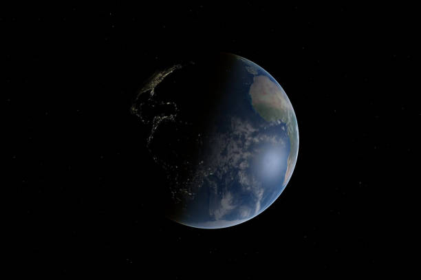 istock Earth  on a background of stars 1322689874