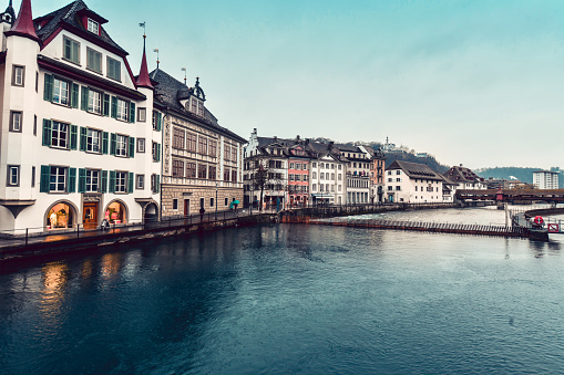 Beautiful Architecture Of Buildings In Lucerne, Switzerland