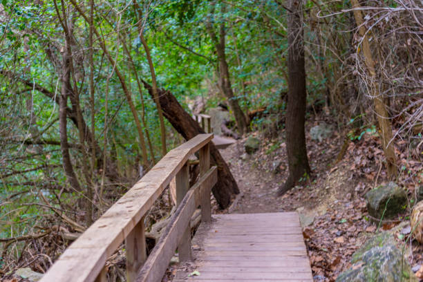 broadway - sentier de randonnée à austin - trail marker hiking sign sports and fitness photos et images de collection