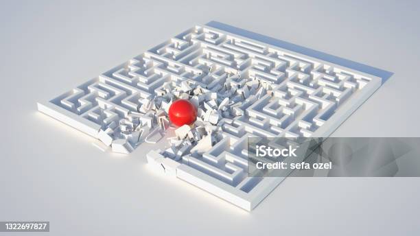 Shortcut Stock Photo - Download Image Now - Efficiency, Maze, Footpath