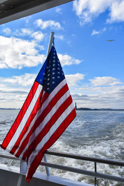 istock American flag on the beach 1322697949