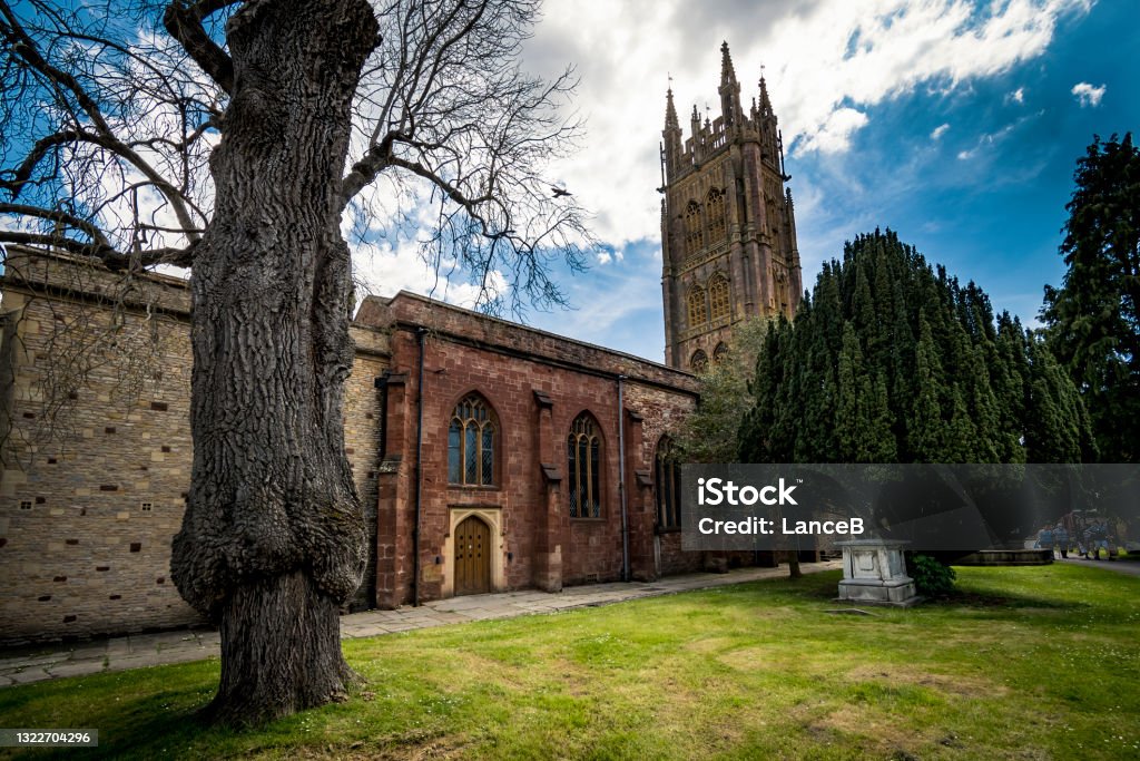 Grounds of St Mary Magdalene in Taunton Somerset View of the Church of England parish church in Taunton Taunton - Somerset Stock Photo