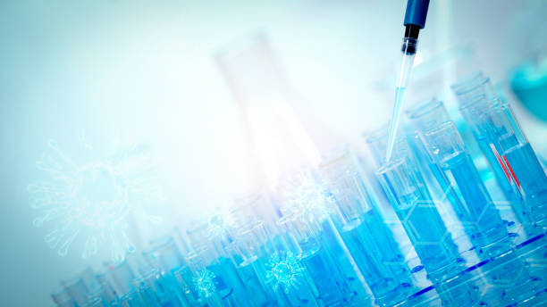 istock vials and test tubes in the vaccine research lab 1322704453