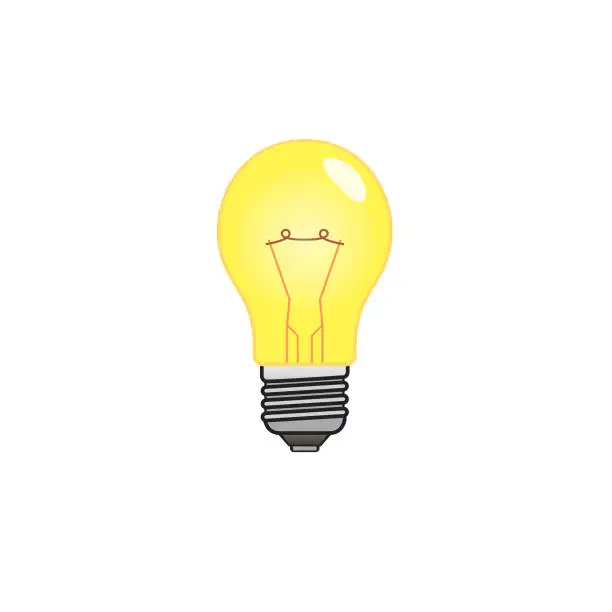 Vector illustration of Cartoon light bulb picture for kids This is a vector illustration for preschool and home training for parents and teachers.