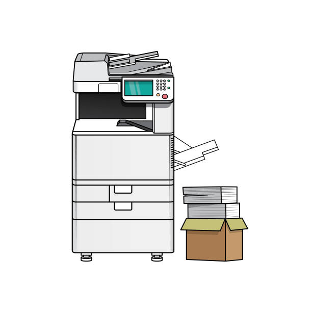 istock Cartoon photo copier for kids which is a vector illustration for preschool and home training for parents and teachers. 1322707361