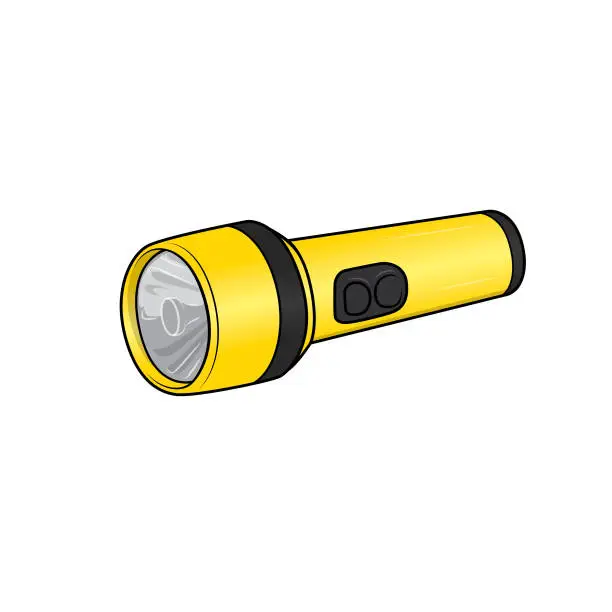 Vector illustration of Cartoon flashlight pictures for kids which is a vector illustration for preschool and home training for parents and teachers.