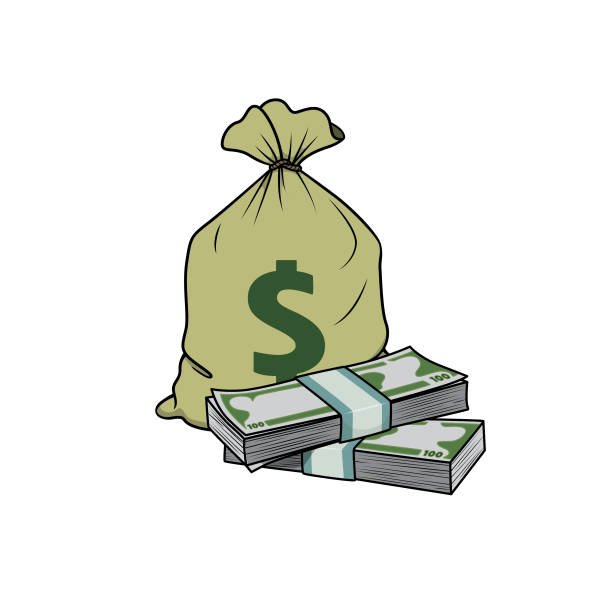 ilustraciones, imágenes clip art, dibujos animados e iconos de stock de imagen de la bolsa de dinero de dibujos animados para niños, que es una ilustración vectorial para la capacitación preescolar y en el hogar para padres y maestros. - stack tax paper document