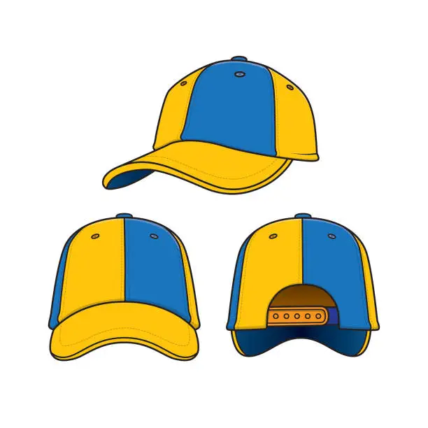 Vector illustration of Cartoon caps for kids which is a vector illustration for preschool and home training for parents and teachers.