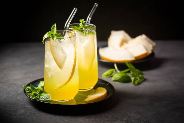 istock Melon juice, lemonade in glasses 1322731523