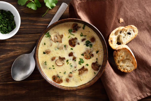 istock Creamy mushroom soup 1322733246