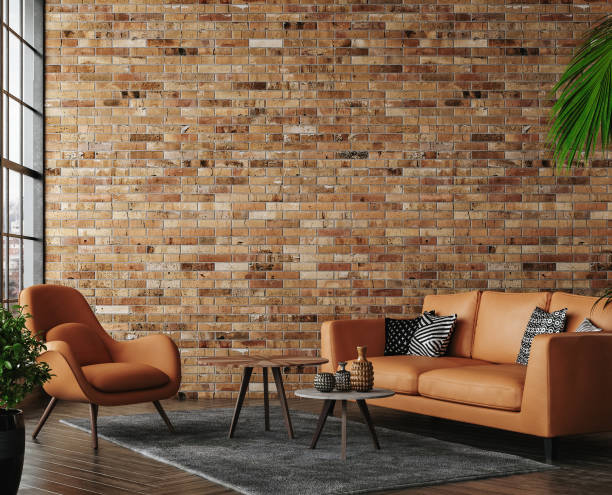 istock Living room loft in industrial style 1322738968