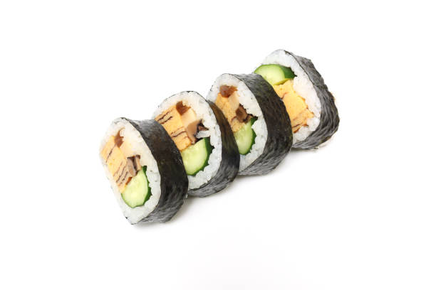 istock Sushi rolls isolated on a white background. 1322742345