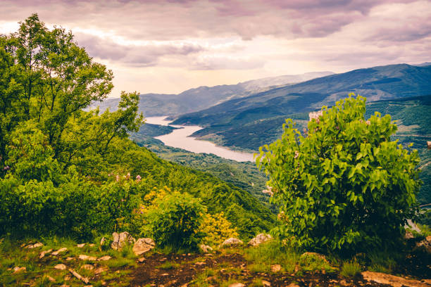 istock Beautiful view of the meandering river 1322752950