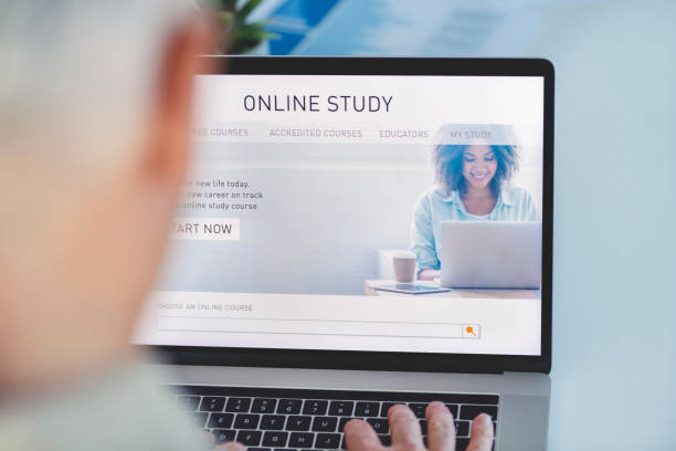 istock Mature Businessman working on an online study website. 1322758611