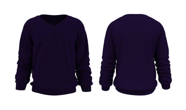 istock Blank sweatshirt mock up template in front and back views 1322760151