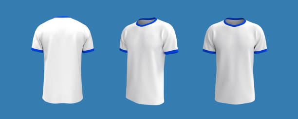 men's short-sleeve t-shirt mockup in front, side and back views