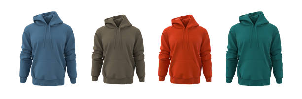 istock Blank hooded sweatshirt mockup for print in front view 1322761376