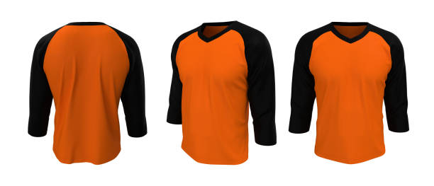 istock Long-sleeve raglan t-shirt mockup 1322762367