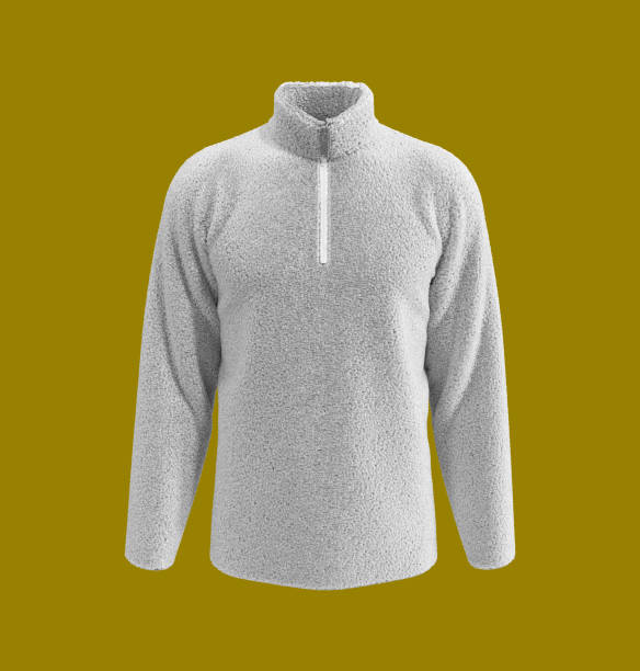 istock Fleece tracksuit top jacket with half zip design, sportswear 1322762420