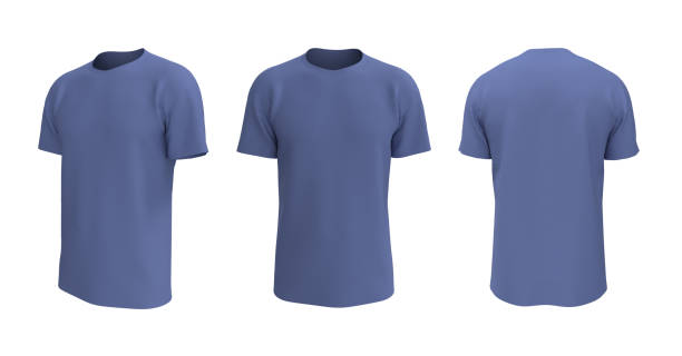 istock men's short-sleeve t-shirt mockup in front, side and back views, 1322763018