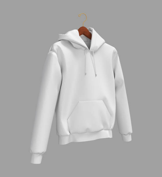 istock Blank hooded sweatshirt mockup for print, isolated on gray background 1322763943