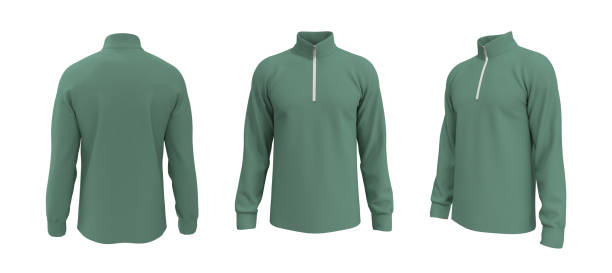 istock Blank tracktop shirt mockup, track front and back view 1322763945