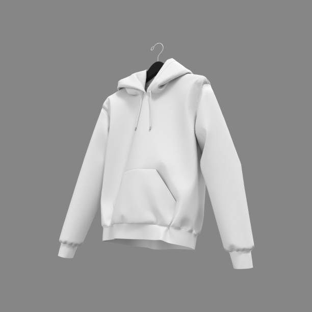 istock Blank hooded sweatshirt mockup for print, isolated on gray background 1322763951