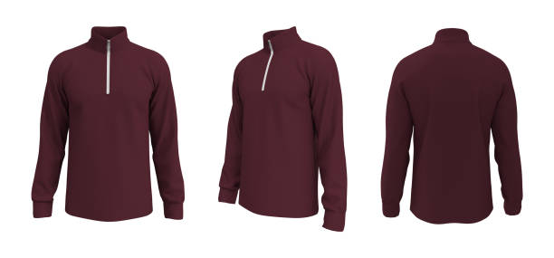 istock Blank tracktop shirt mockup, track front and back view 1322764001