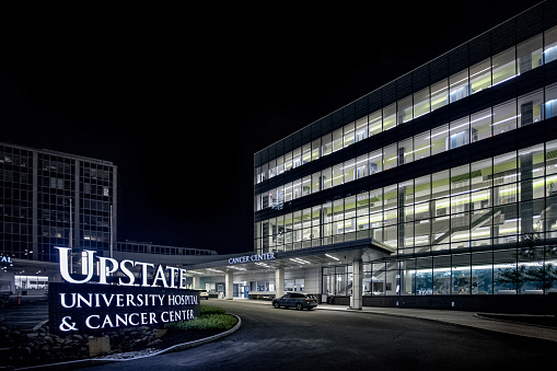 Upstate Medical University hospital and cancer center, Syracuse New York.