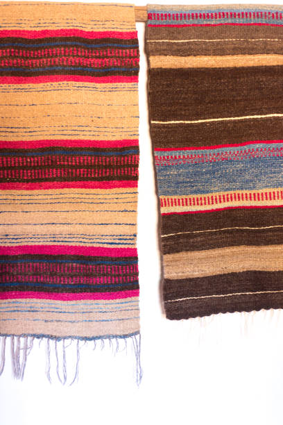 istock Santa Fe Style: Two Vintage Mexican Rugs Hanging 1322767916