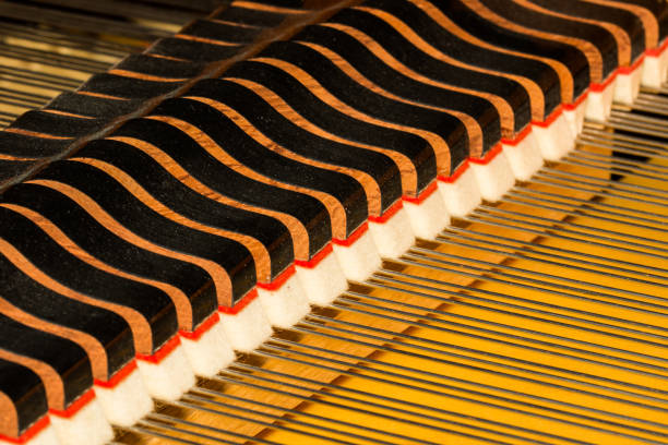 istock Pleasing Macro Image of Grand Piano String Dampers 1322778320