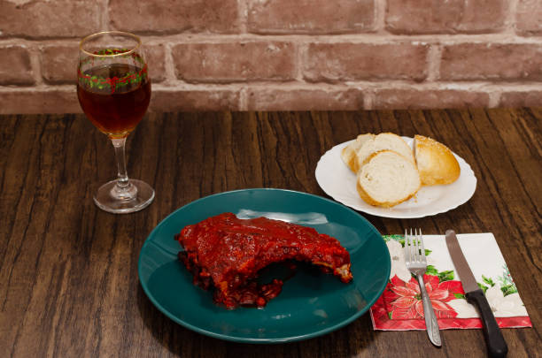 istock Roasted ribs marinated with barbecue sauce 1322779348