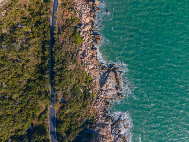 istock Rock coastline aerial 1322783020