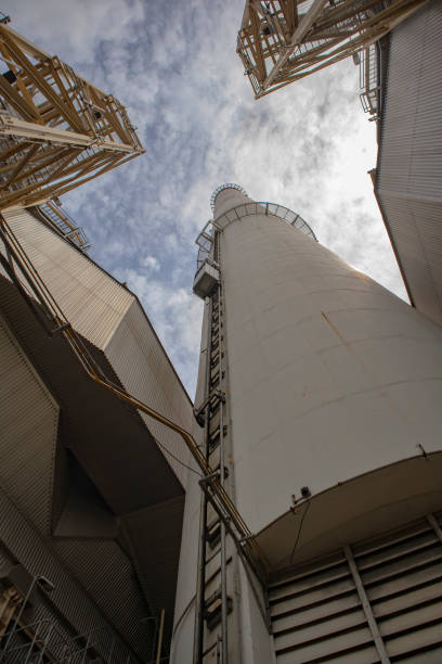 istock maintenance elevator at electric plant. 1322785828