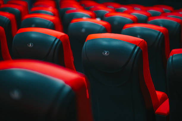 istock Empty cinema with red color seat 1322787545