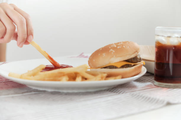 istock Eating fast foods on the white dish. 1322787612