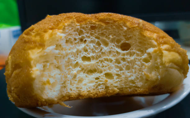 istock close up view of bitten sweet bun bread 1322790022