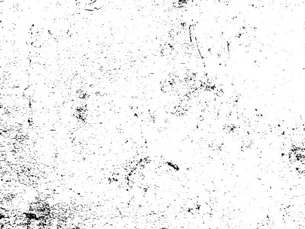 ilustraciones, imágenes clip art, dibujos animados e iconos de stock de grunge en blanco y negro. textura de superposición de socorro. concepto abstracto del fondo del polvo superficial y de la pared sucia áspera. - grunge
