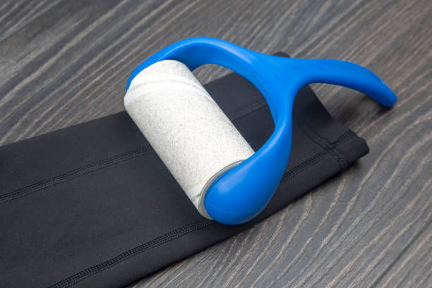 istock sticky plastic roller for cleaning clothes from dust, lint and hair 1322796807