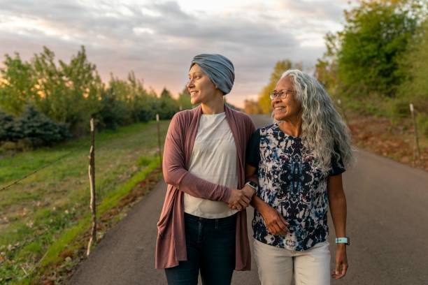 Woman with cancer feeling positive about the future